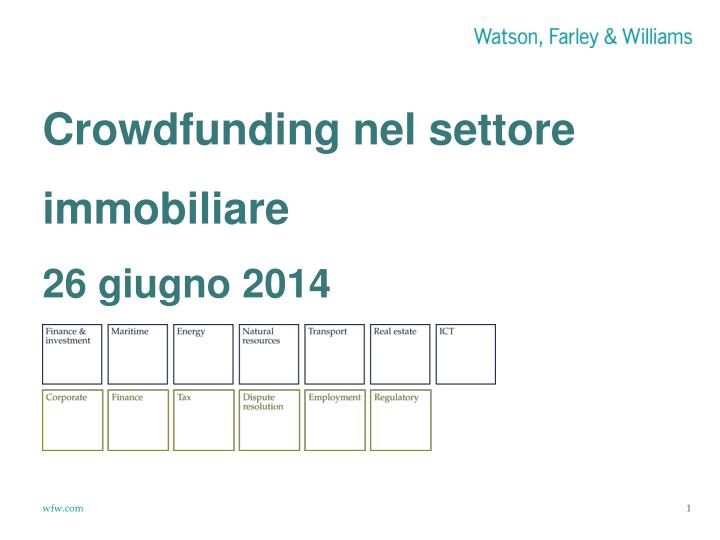 crowdfunding nel settore immobiliare 26 giugno 2014