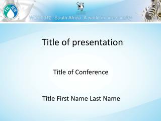 Title of Conference