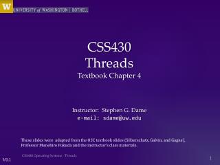 CSS430 Threads Textbook Chapter 4