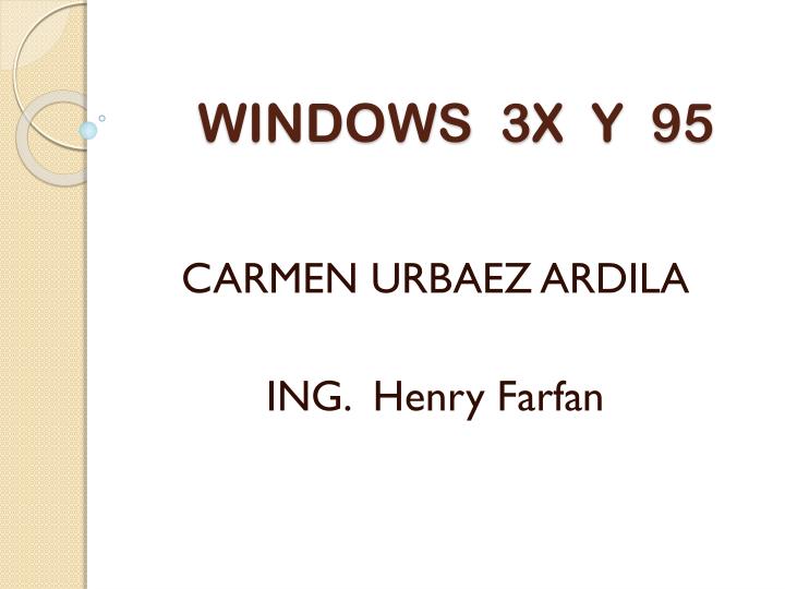 windows 3x y 95