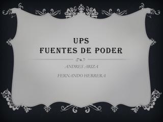 ups fuentes de poder