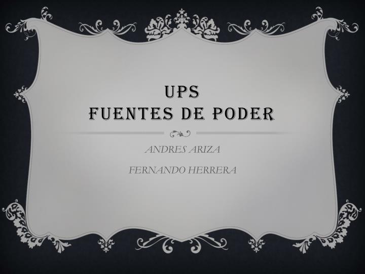 ups fuentes de poder