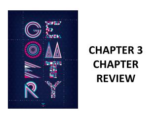 CHAPTER 3 CHAPTER REVIEW