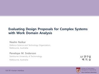 Evaluating Design Proposals for Complex Systems with Work Domain Analysis