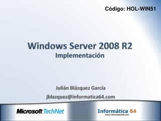 windows server 2008 r2 implementaci n