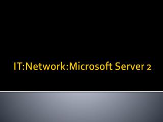 IT:Network:Microsoft Server 2