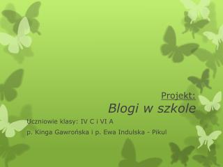 projekt blogi w szkole