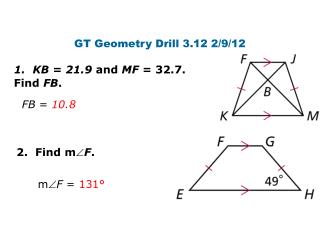 GT Geometry Drill 3.12 2/9/12