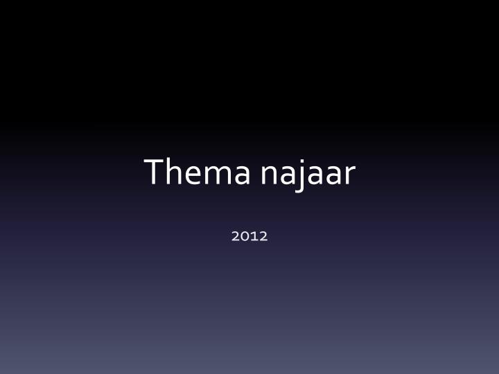 thema najaar