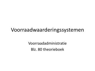 voorraadwaarderingssystemen