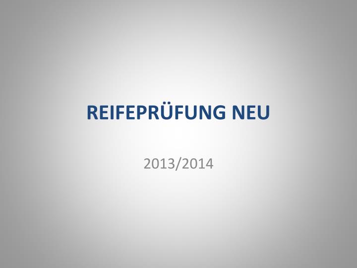 reifepr fung neu