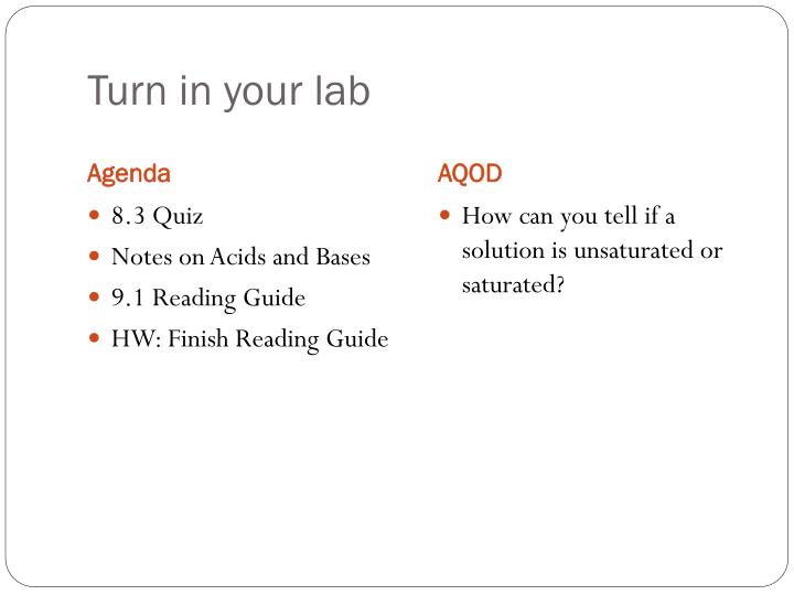 turn in your lab