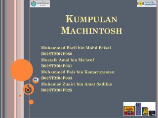 kumpulan machintosh