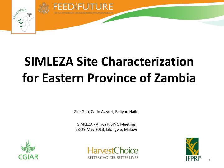 simleza site characterization for eastern province of zambia