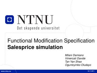Functional Modification Specification Salesprice simulation