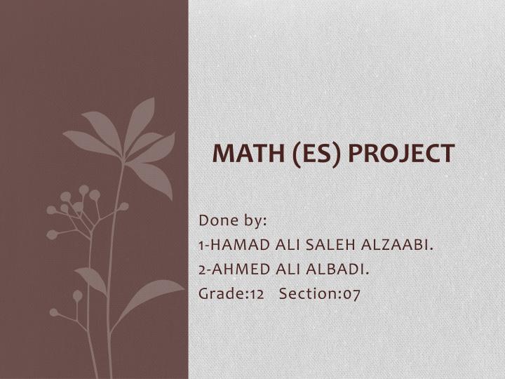 math es project