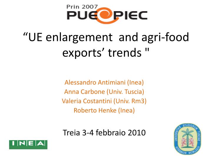 ue enlargement and agri food exports trends