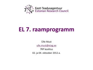 el 7 raamprogramm