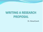 WRITING A RESEARCH PROPOSAL - slide 1