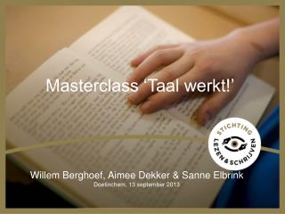 masterclass taal werkt
