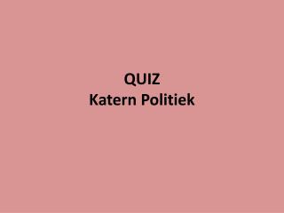 quiz katern politiek