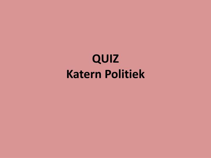 quiz katern politiek