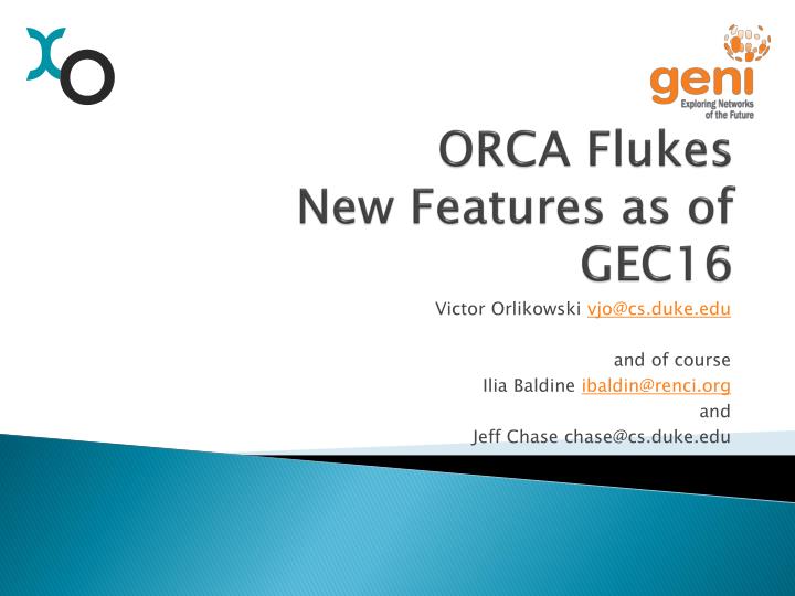 orca flukes new features as of gec16