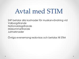 avtal med stim