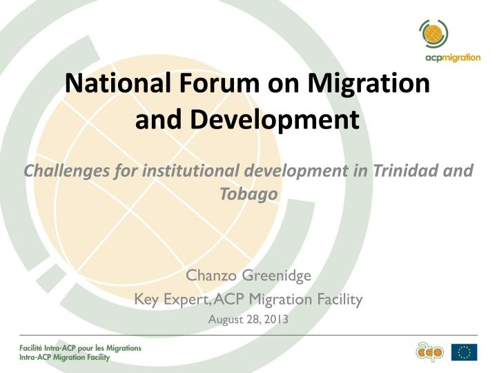 national forum on migration and development