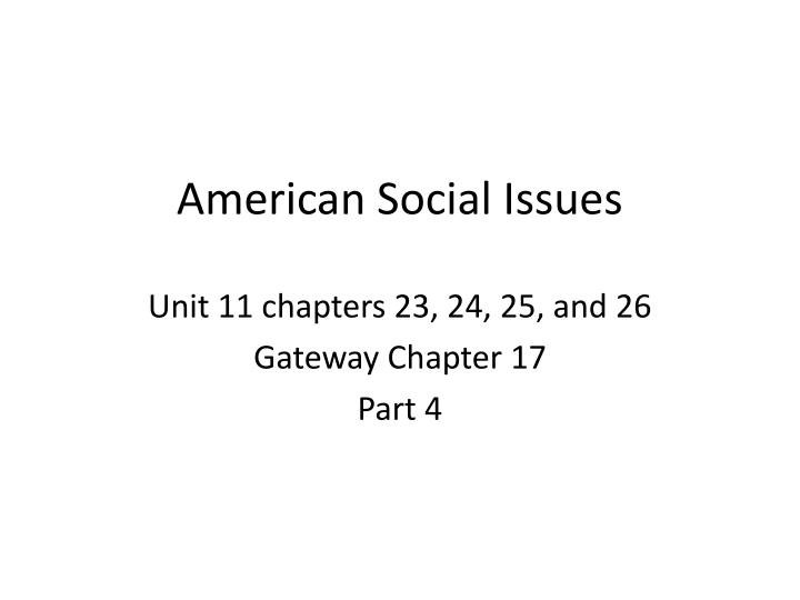 american social issues