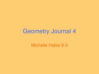 Geometry Journal 4