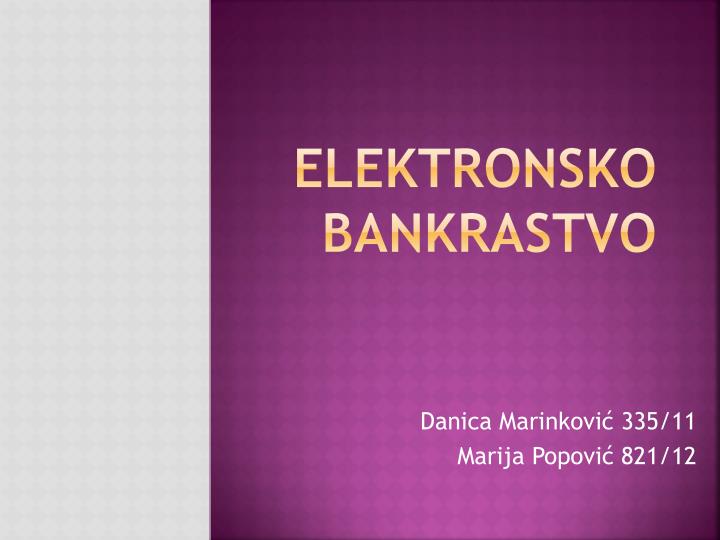 elektronsko bankrastvo