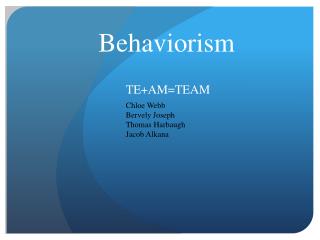 Behaviorism