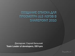 team leader of developers dev pro