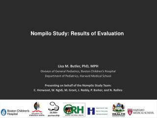 Nompilo Study: Results of Evaluation