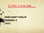 LUNG CANCER..... - slide 1