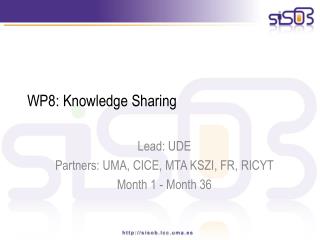 WP8: Knowledge Sharing