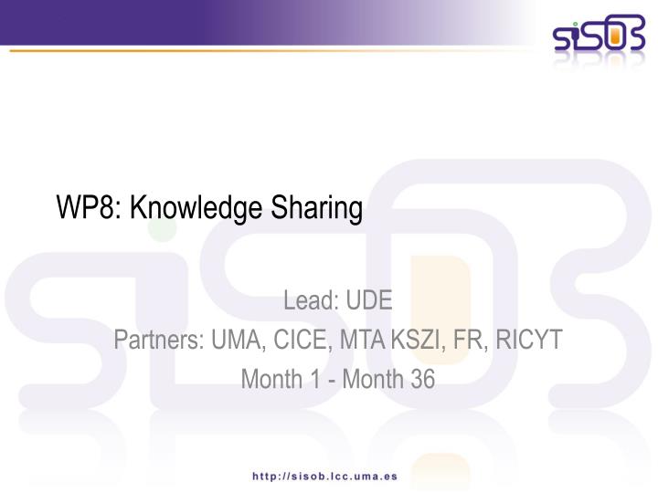 wp8 knowledge sharing