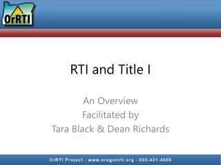 RTI and Title I