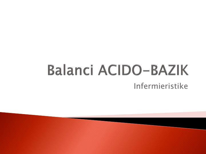 balanci acido bazik