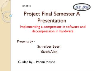 Project Final Semester A Presentation