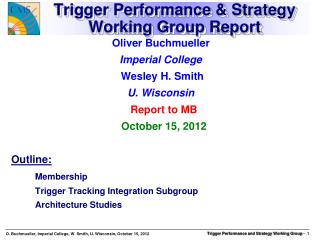 Trigger Performance &amp; Strategy Working Group Report