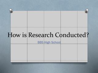 How is Research Conducted?