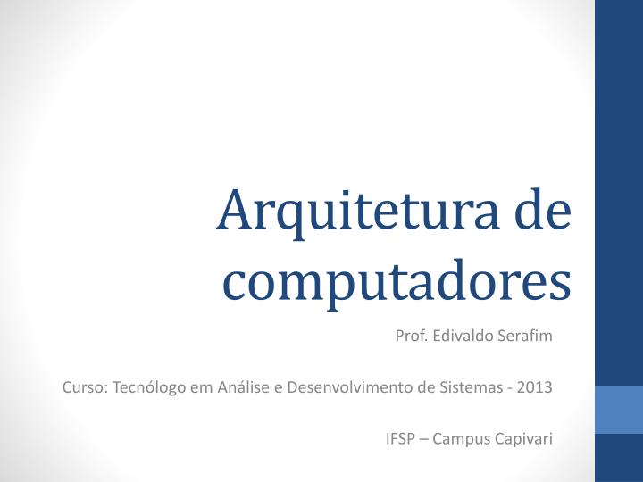 arquitetura de computadores