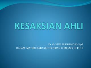 kesaksian ahli