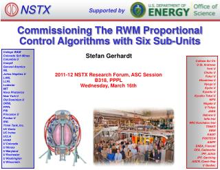 Commissioning The RWM Proportional Control Algorithms with Six Sub-Units