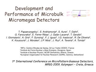 Development and Performance of Microbulk Micromegas Detectors