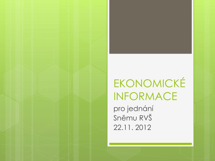 ekonomick informace