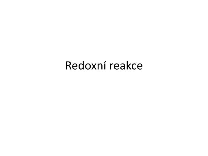 redoxn reakce