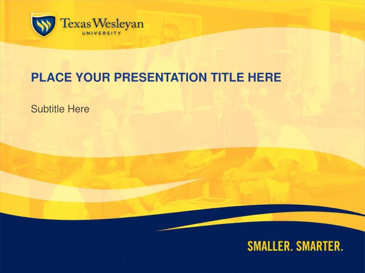 place your presentation title here